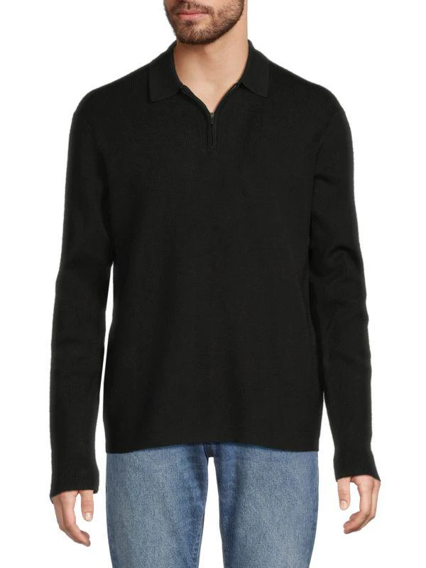 Kenneth Cole Ribbed Partial Zip Pullover 1