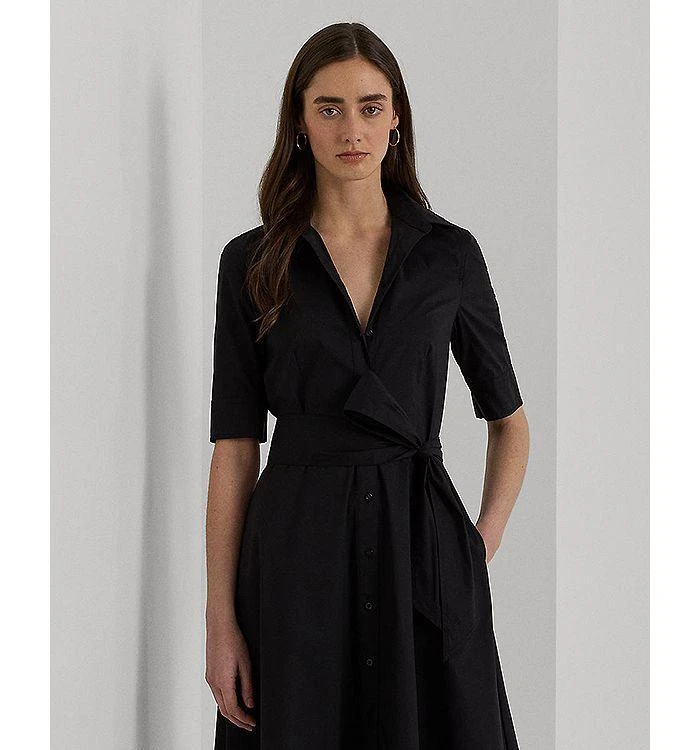 Ralph Lauren Cotton Blend Elbow Sleeve Shirt Dress 4