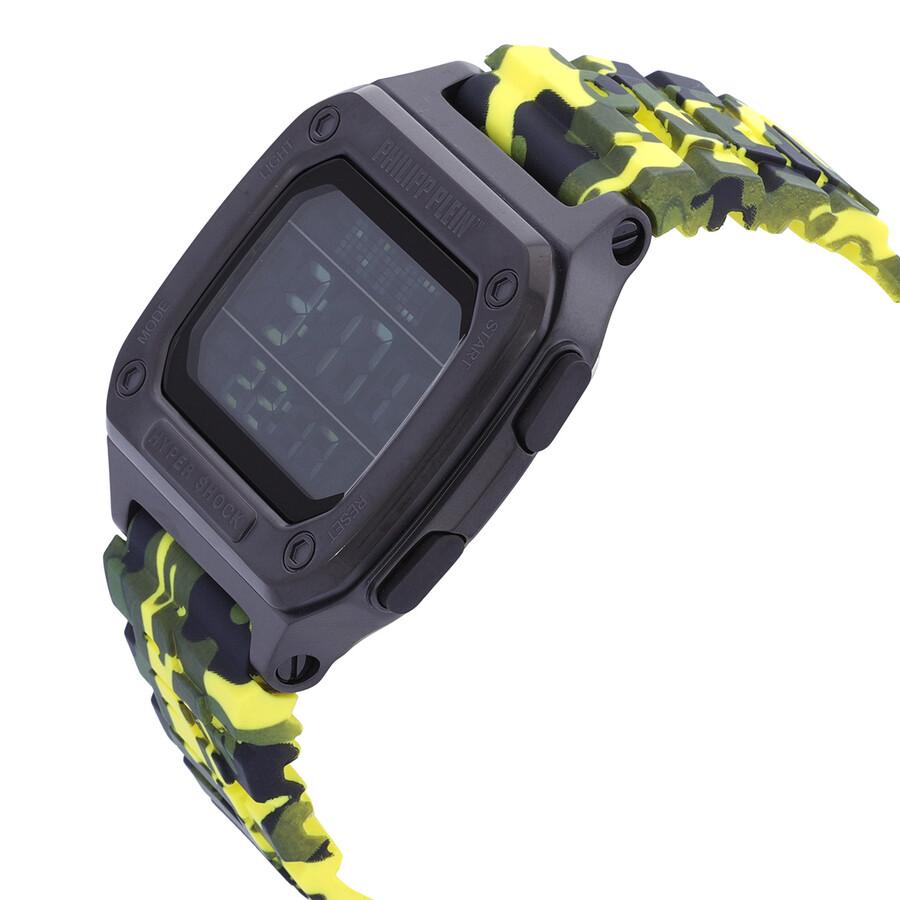 Philipp Plein Hyper Shock Quartz Digital Black Dial Unisex Watch PWHAA1722
