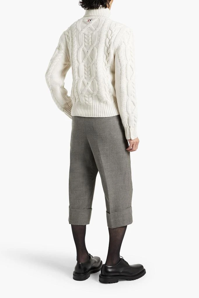 Thom Browne Striped cable-knit cashmere turtleneck sweater 3