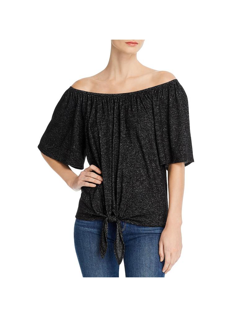 Kim & Cami Hatchi Womens Knit Off-The-Shoulder Blouse