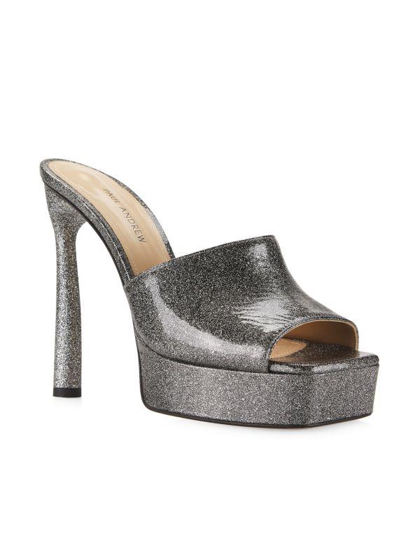 Paul Andrew Arc Leather Platform Mules