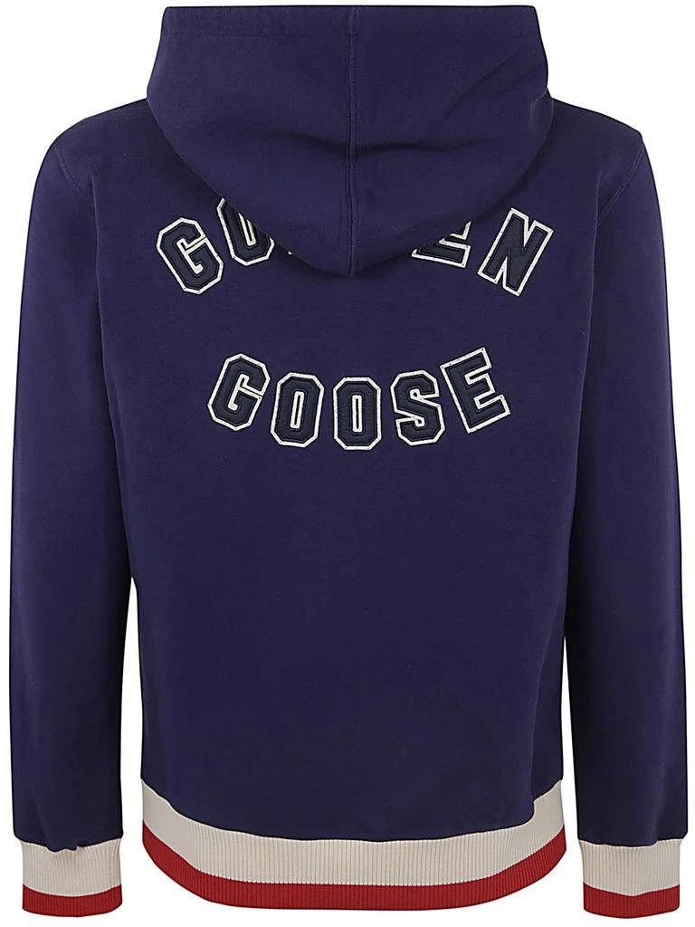 Golden Goose Journey M`s Hoodie Swatshirt With Golden Patches And Bicolour Rib 2