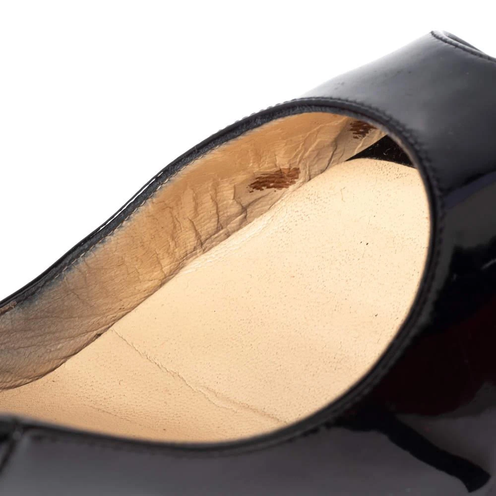 Christian Louboutin Christian Louboutin Black Patent Leather Very Prive Peep Toe Platform Pumps Size 38 10