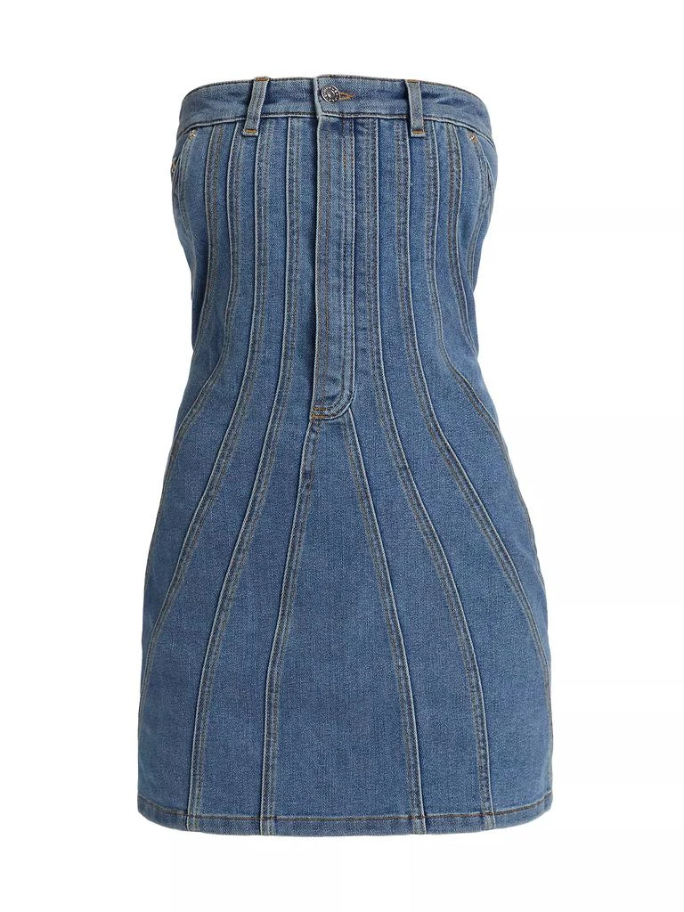 Mugler Denim Strapless Minidress 1