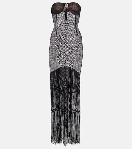 Khaite Liv fringed maxi dress 1