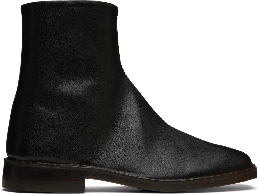 Lemaire Black Piped Zipped Boots 1