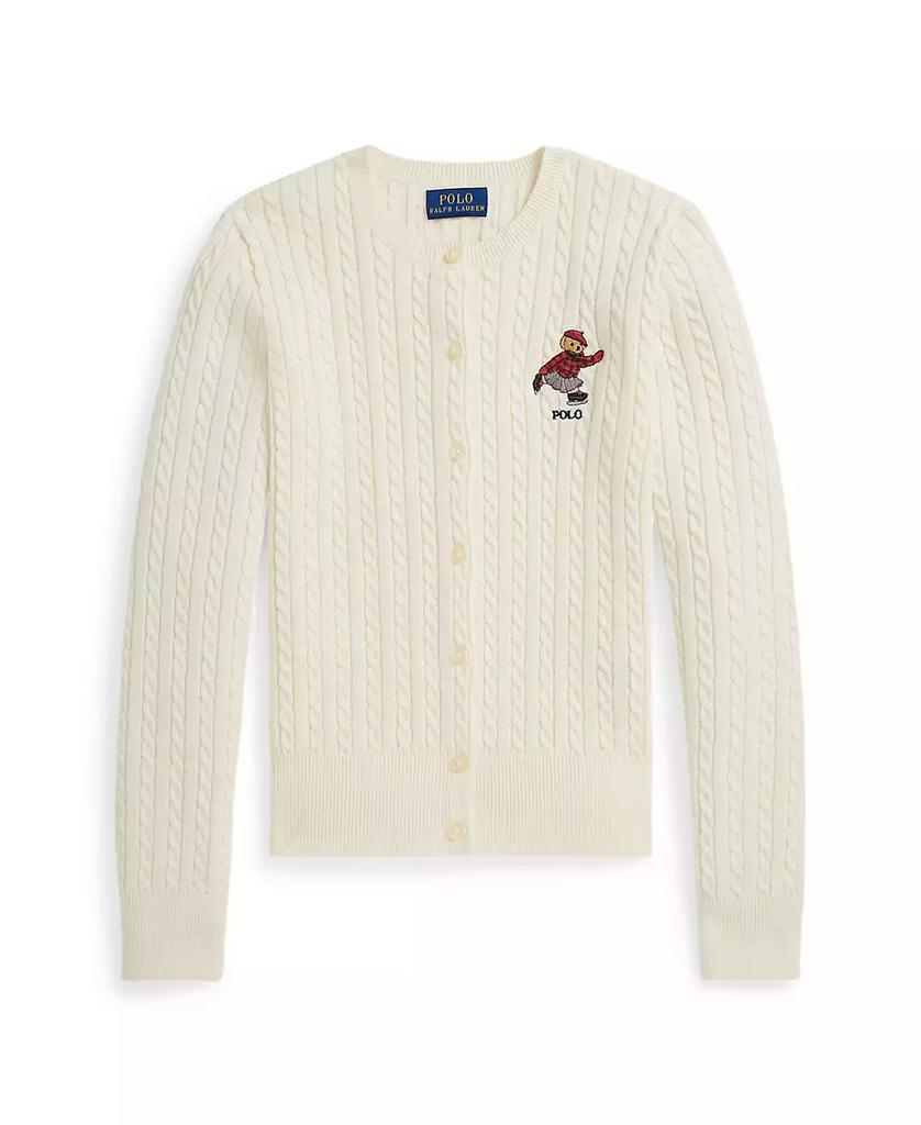 Ralph Lauren Girls 7-16 Long-Sleeves Mini-Cable Cardigan