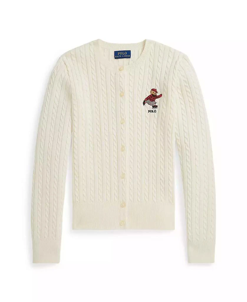 Ralph Lauren Girls 7-16 Long-Sleeves Mini-Cable Cardigan 1