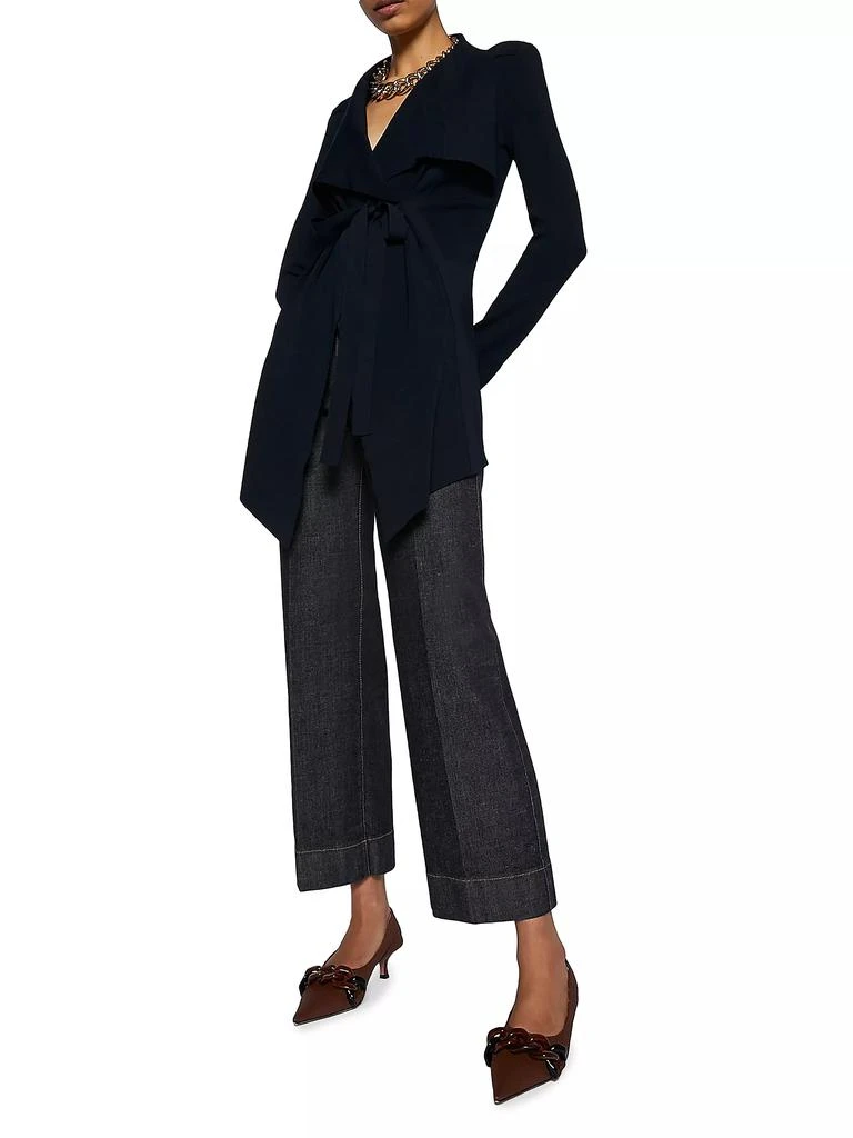 Scanlan Theodore Crepe Knit Draped Jacket 2