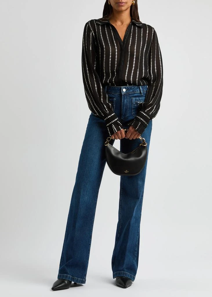 Paige Sosa floral stripe georgette blouse 4