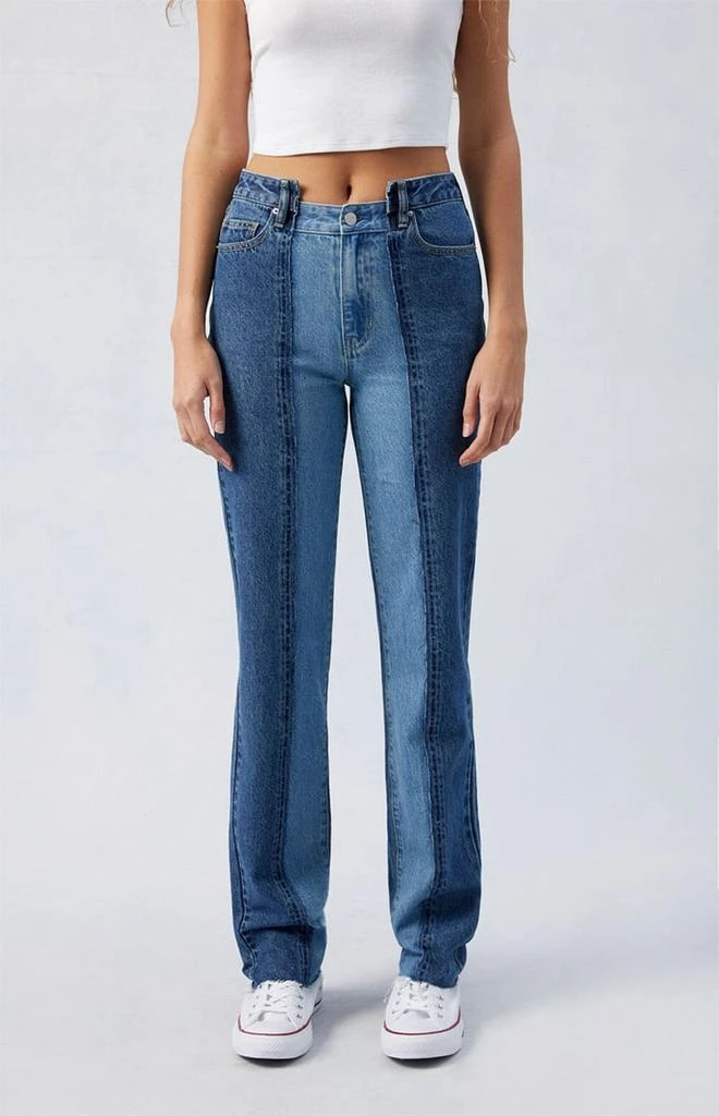 PacSun Two-Tone Millie Mid Rise '90s Boyfriend Jeans 1