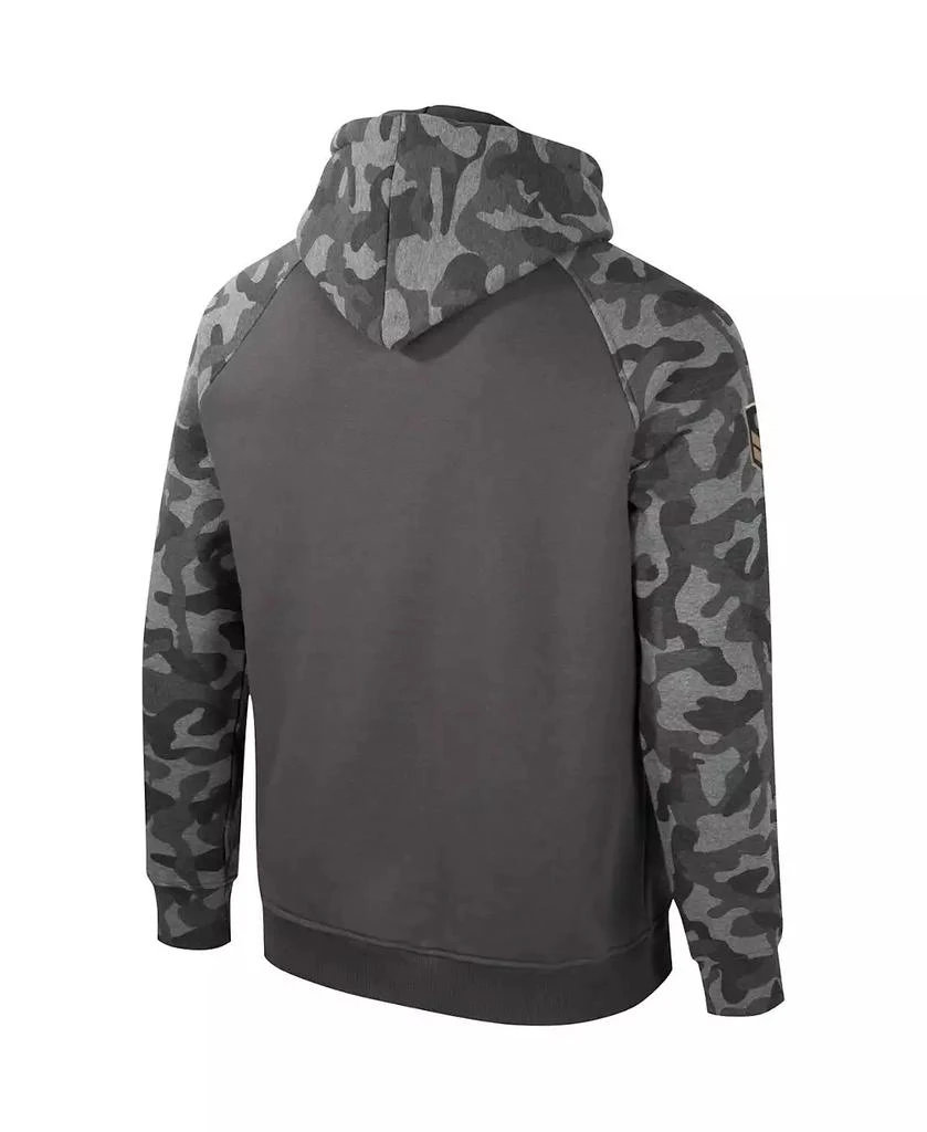 Colosseum Men's Charcoal Alabama Crimson Tide OHT Military Appreciation Camo Raglan Pullover Hoodie 3