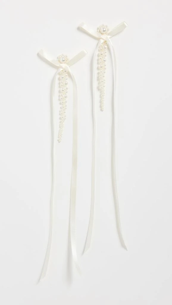 Simone Rocha Bow Ribbon Drip Earrings 1