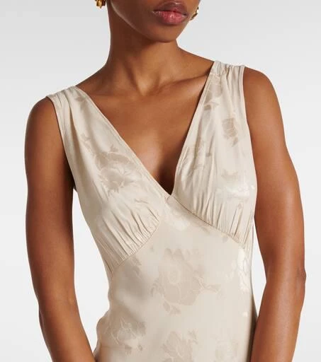 Rixo Bridal Sandrine floral jacquard midi dress 4