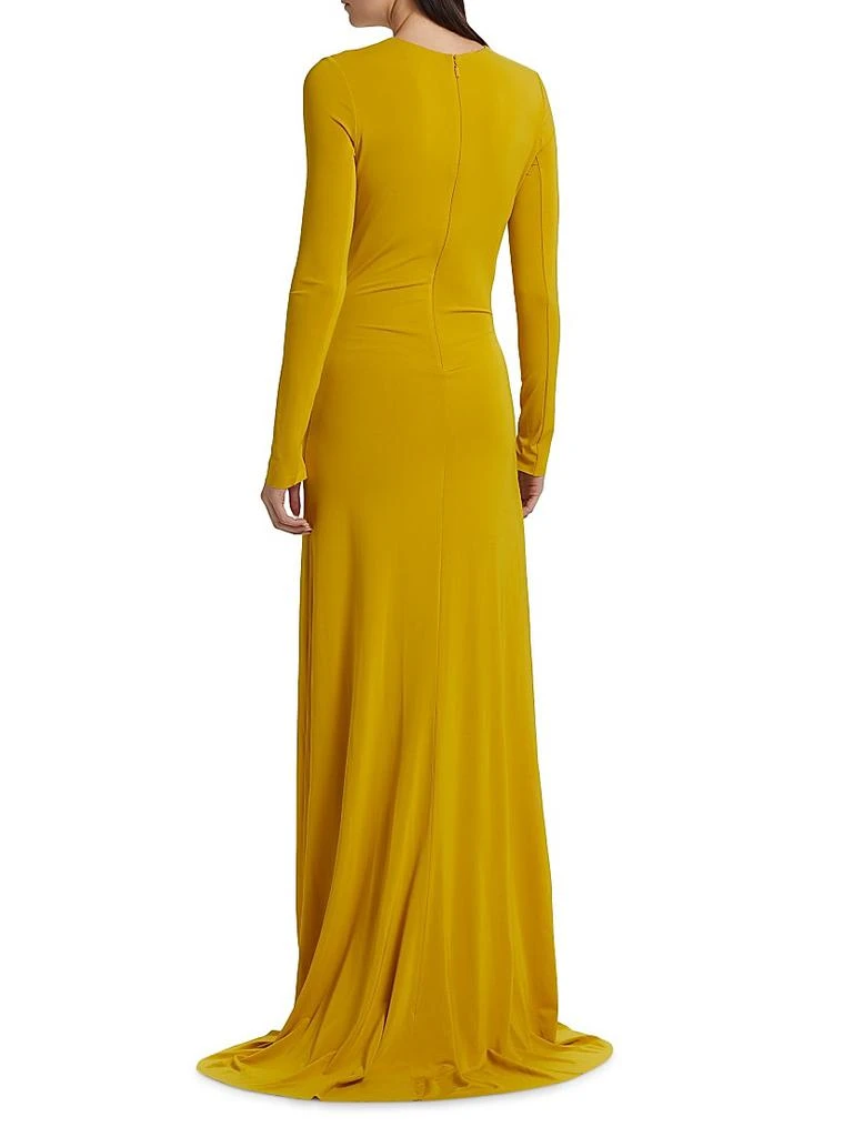 Jason Wu Jersey Gathered Long-Sleeve A-Line Gown 5