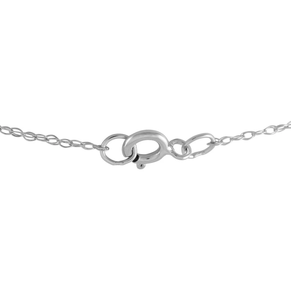 Non Branded 14K White Gold 0.08ct Diamond and Ruby Necklace PD4-16183WRU 3
