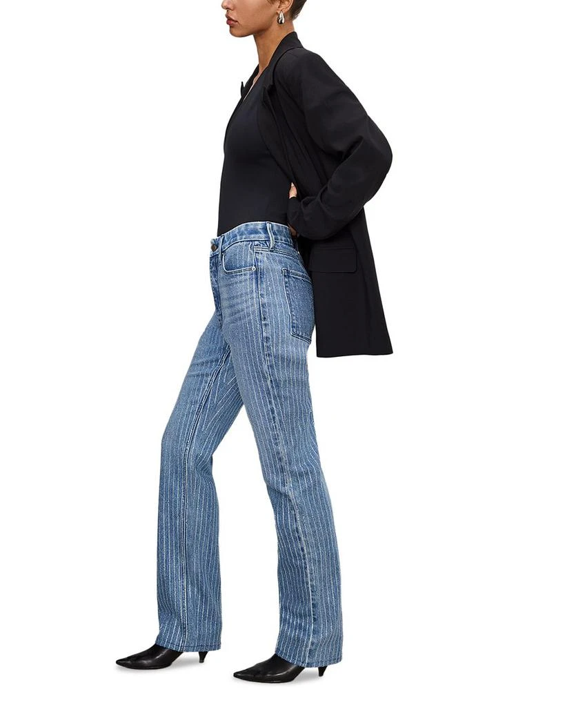 Good American Good Icon Rhinestone Straight Jeans in I728 4