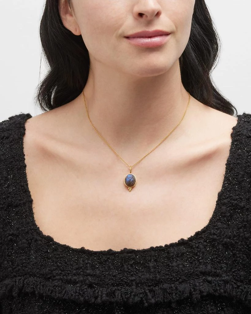 Elizabeth Locke 19K Labradorite Drop Pendant 2