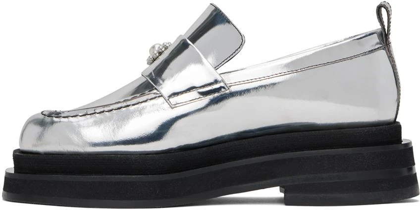 Simone Rocha Silver Heart Toe Platform Loafers 3