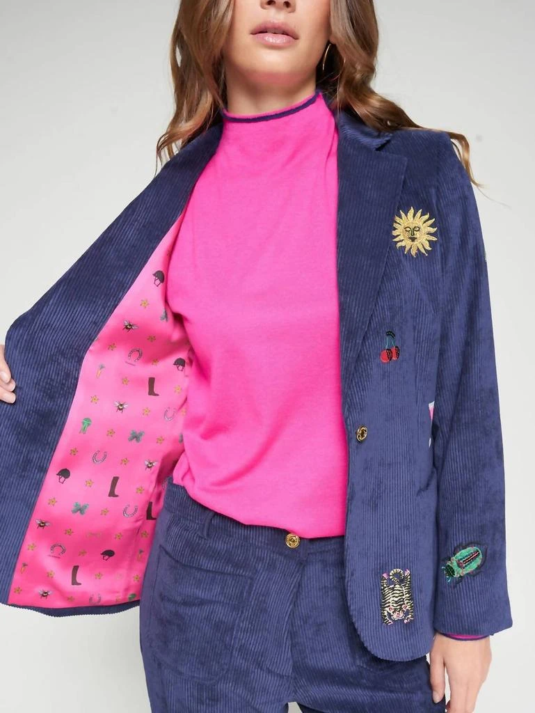 VILAGALLO Vilagallo - Gadea Corduroy Embroidery Blazer 2