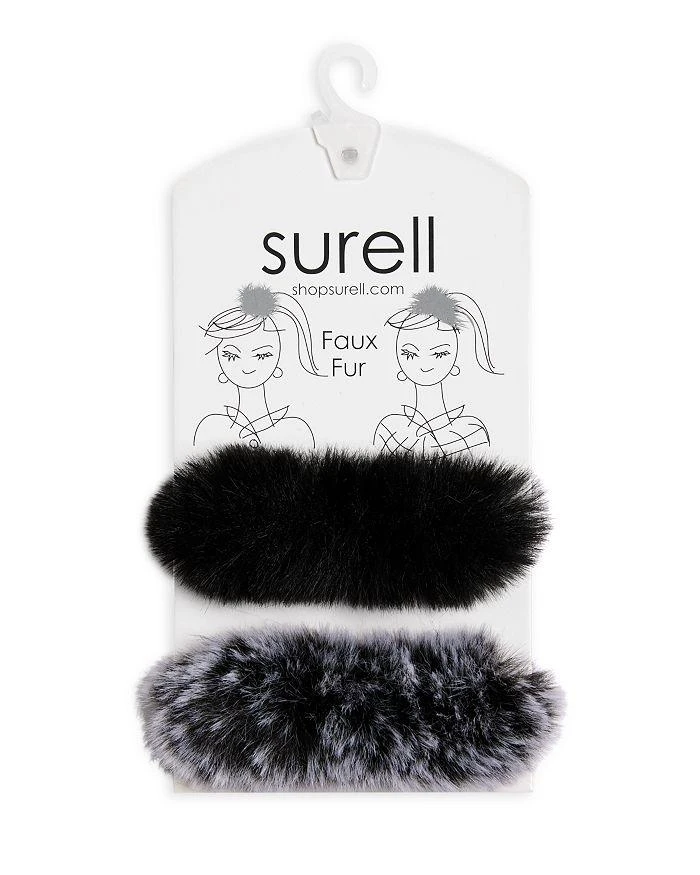 Surell Faux Fur Scrunchies, Set of 2