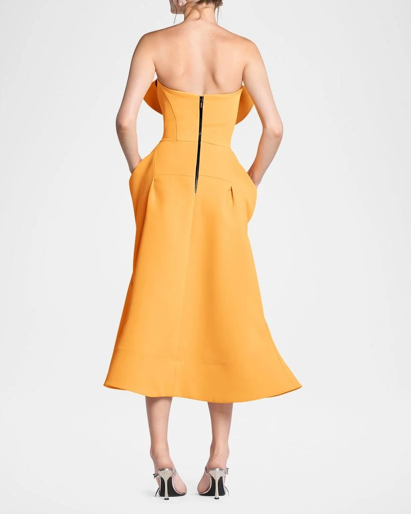 Maticevski Rotation Strapless Ruffle Sculpted Midi Dress 3