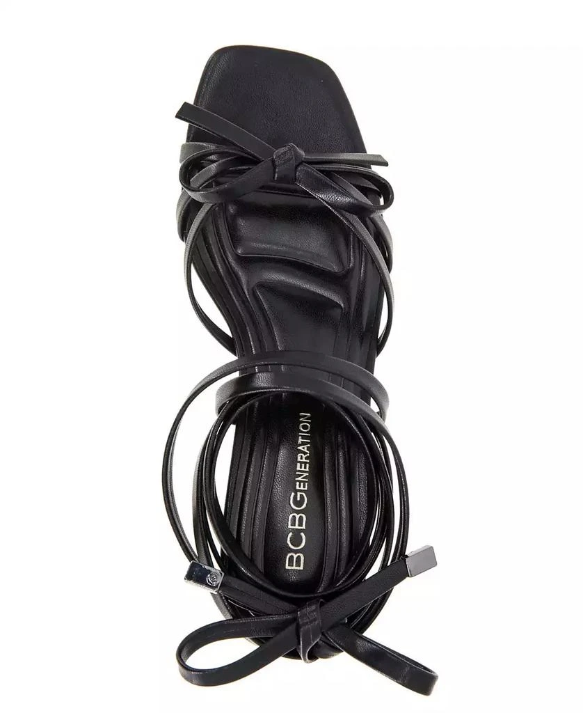 BCBG Women's Imerez Ankle Wrap Kitten Heel Sandals 4