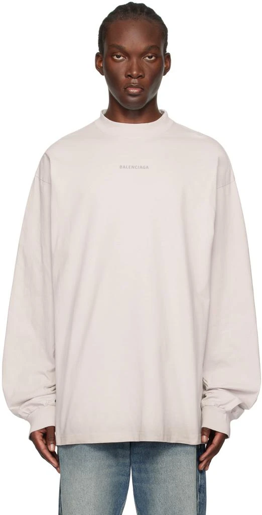 Balenciaga Off-White Graphic Long Sleeve T-Shirt 1