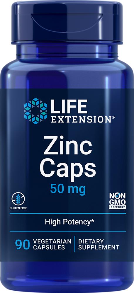 Life Extension Life Extension Zinc, 90 - 50 mg (50 mg, 90 capsules, Vegetarian)