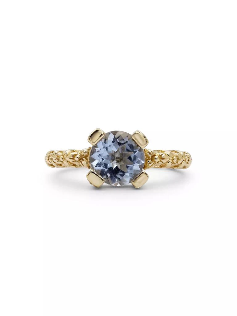 Stephen Dweck Luxury 18K Gold & Aquamarine Ring 1