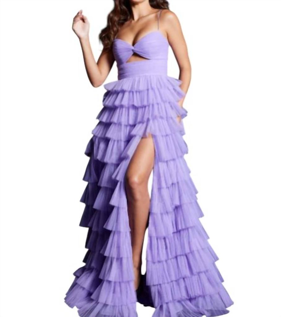 Jovani Jovani - Ruffled Tulle Prom Dress