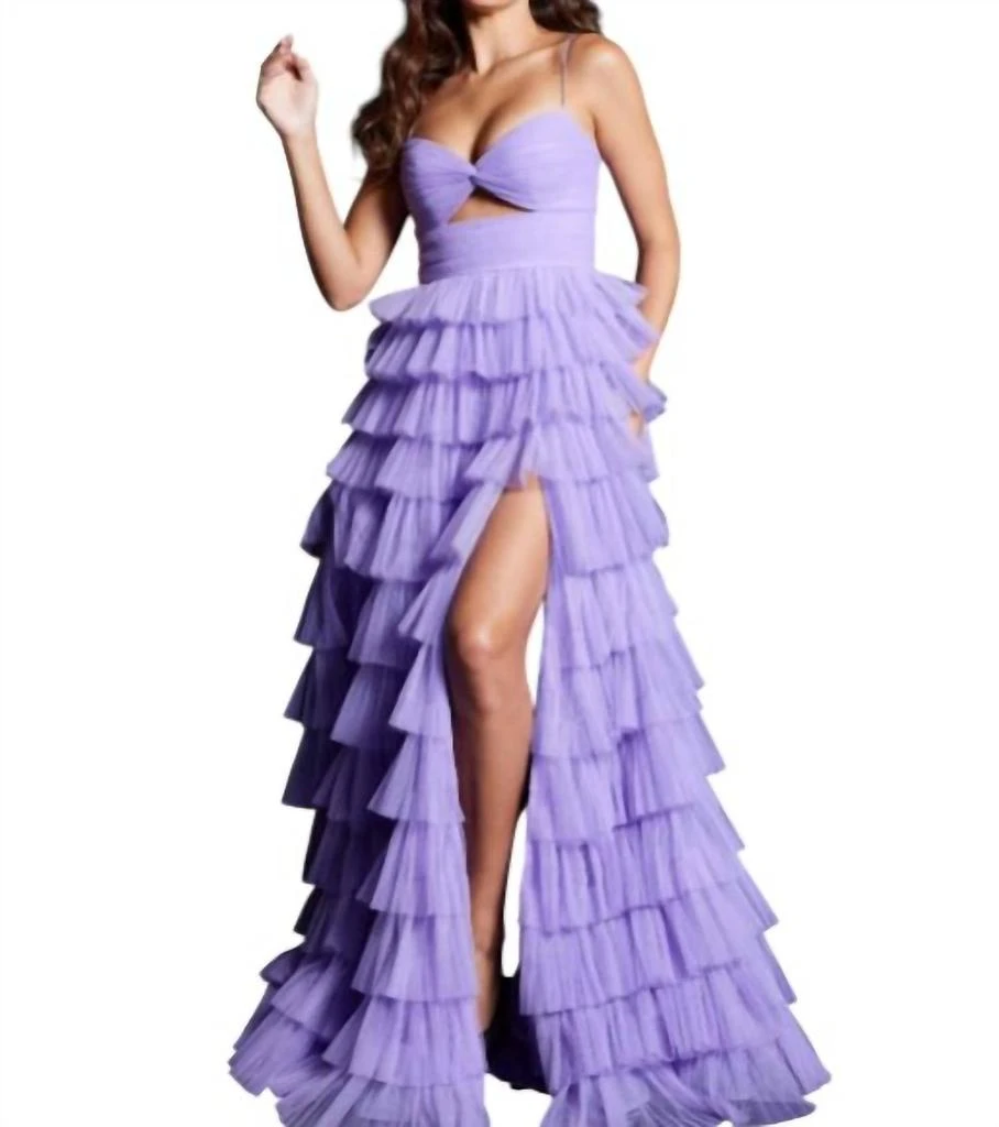 Jovani Jovani - Ruffled Tulle Prom Dress 1