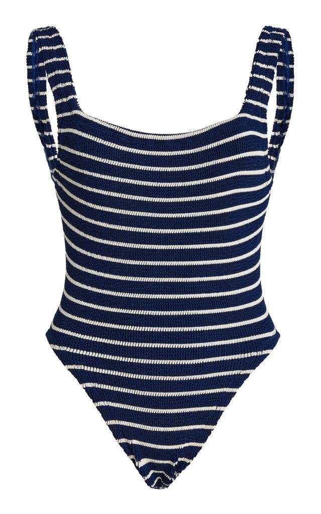 Hunza G Hunza G - Striped Square-Neck One-Piece Swimsuit - Stripe - OS - Moda Operandi