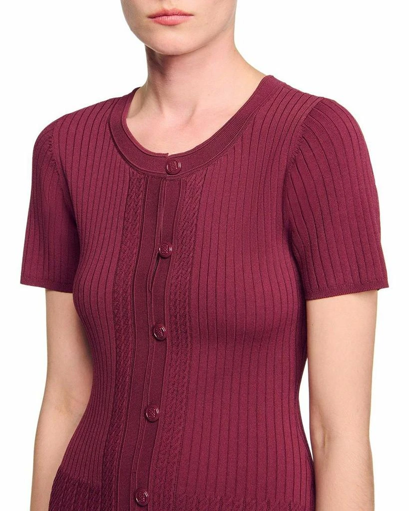 Sandro Short Sleeve Knit Maxi Dress 3