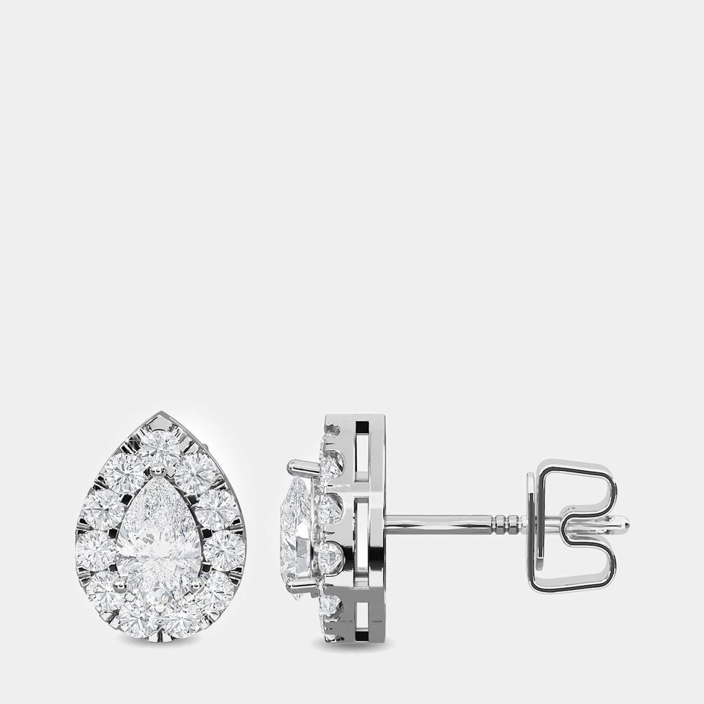 Made By Man 14K Halo Earrings (1.5 Ctw) 2