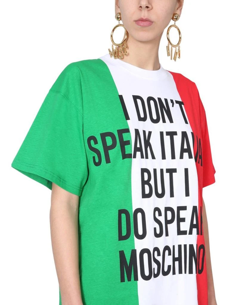 Moschino Moschino Italian Slogan Print T-Shirt Dress 6