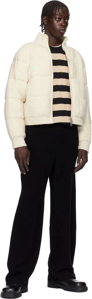 Guest in Residence Off-White & Red Quilted Reversible Puffer Jacket 5