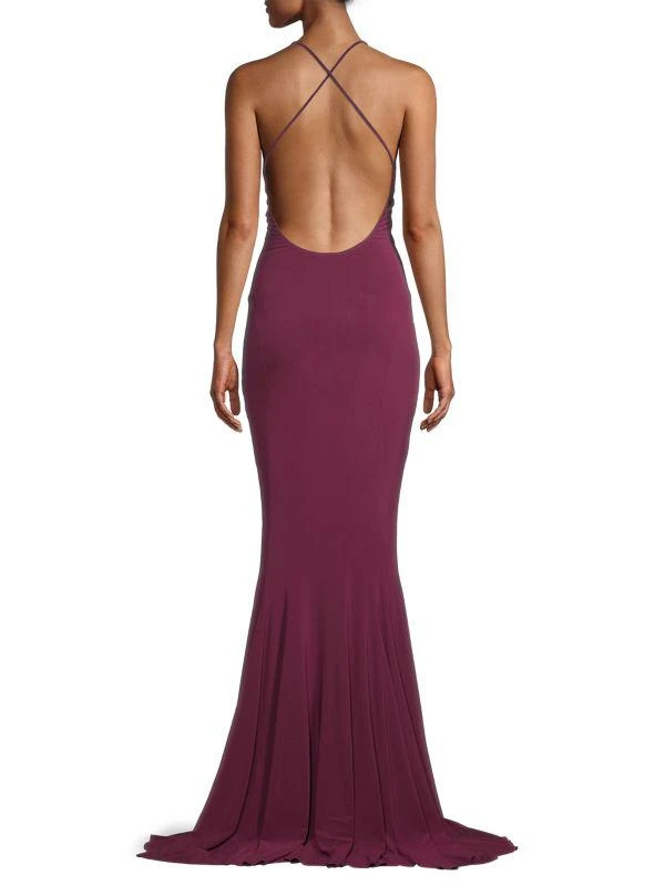 strapless open back dress Norma Kamali Sleeveless Low Back Drape Dress Below Knee Women's Dress : Xs (Women's 2) main image 1