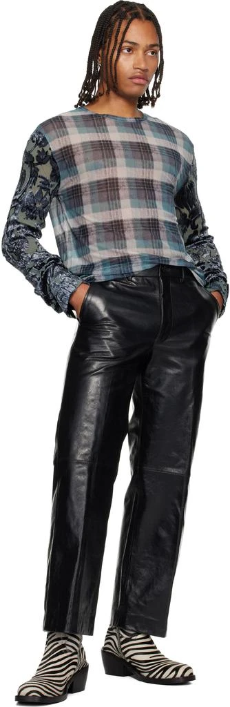 Dries Van Noten Blue Printed Mesh T-shirt 4