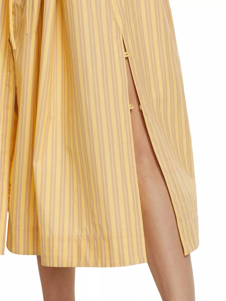 Hevron Yana Stripe Linen Midi-Dress 6