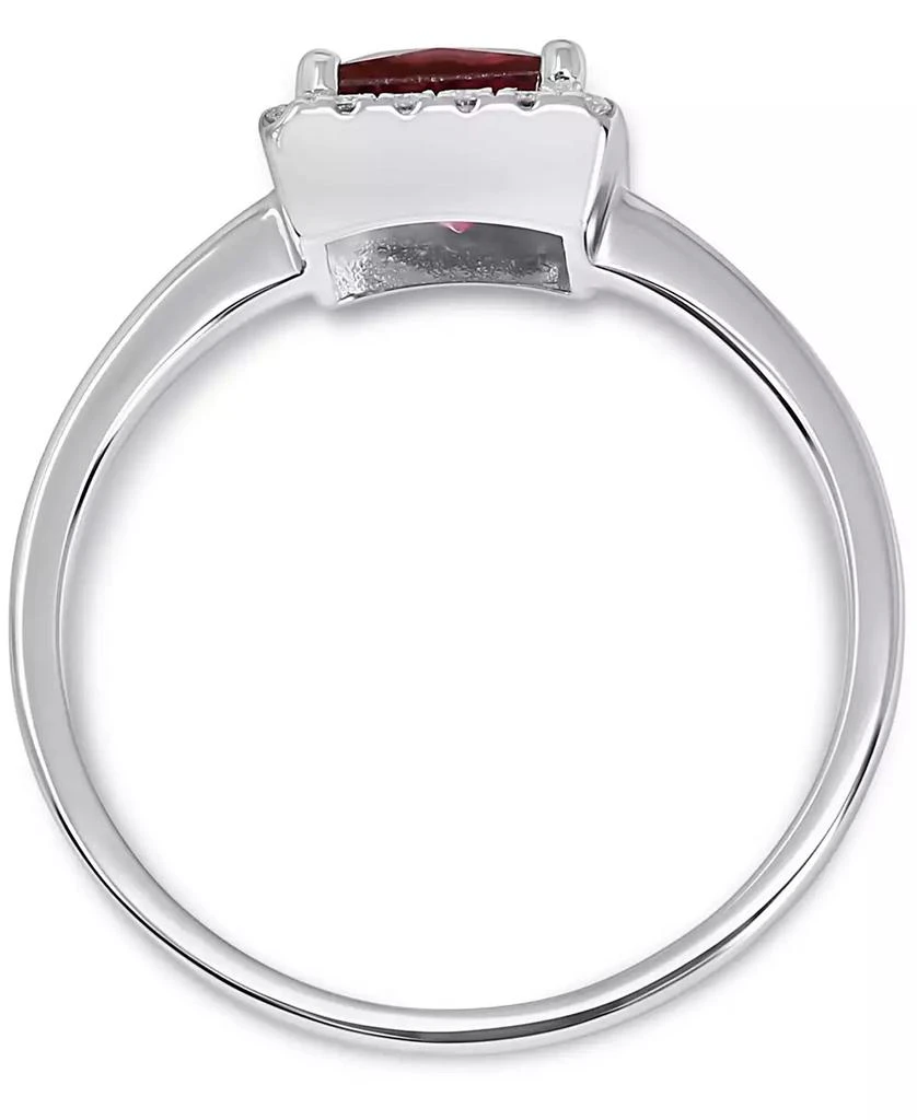 Macy's Peridot (7/8 ct. t.w.) & Diamond (1/10 ct. t.w.) Square Halo Ring in 14k White Gold (Also in Rhodolite) 2