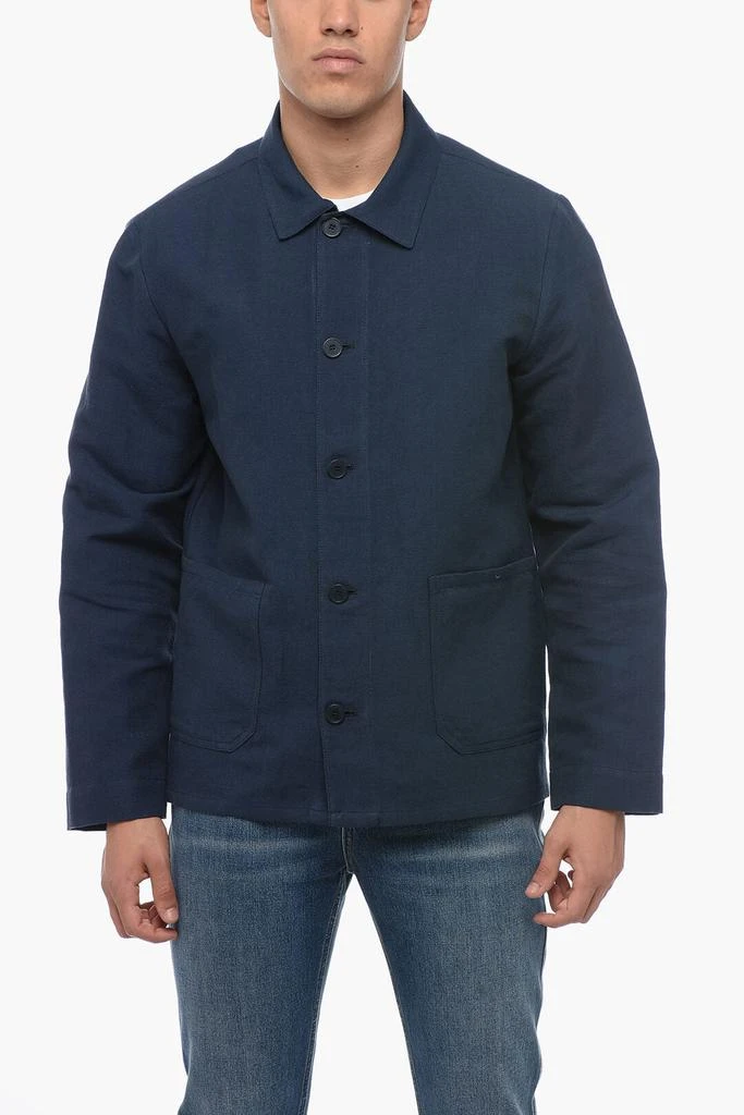 A.P.C. A.P.C. Linen Blend Single-Breasted Blazer 1