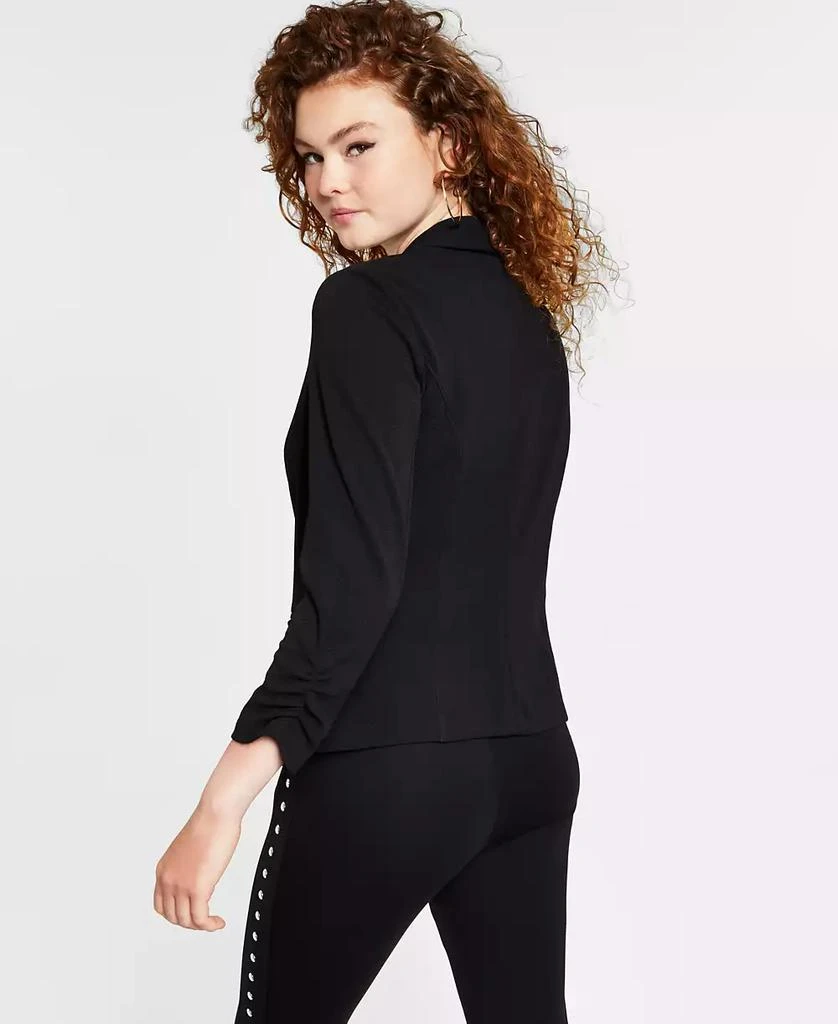 Bar III Women's Ruched 3/4-Sleeve Knit Blazer, Created for Macy's 4