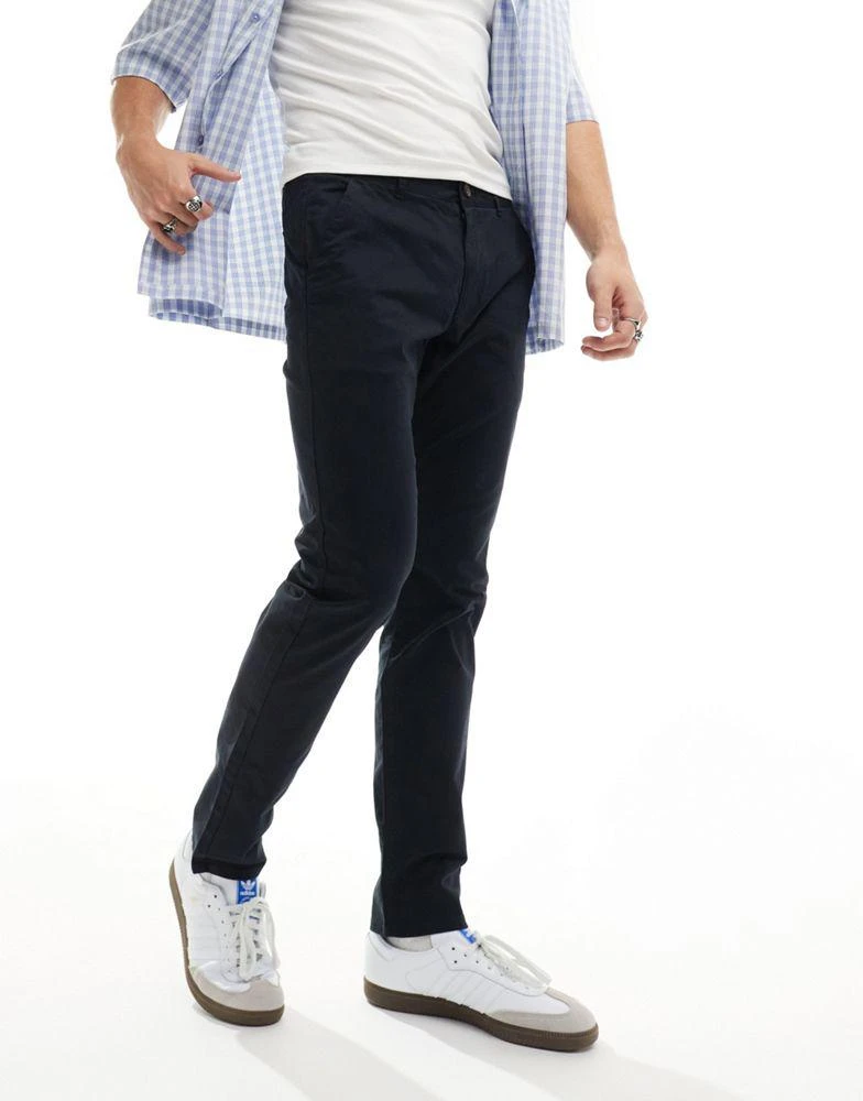 Farah Farah Elm cotton mix chino twill trousers in black 3