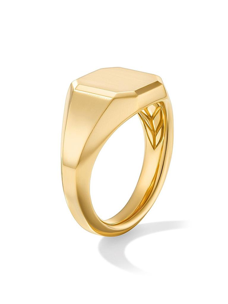 David Yurman Streamline Signet Ring in 18K Yellow Gold, 14mm