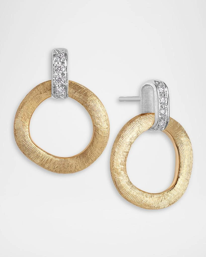Marco Bicego Jaipur 18K Gold Drop Earrings with Diamonds
