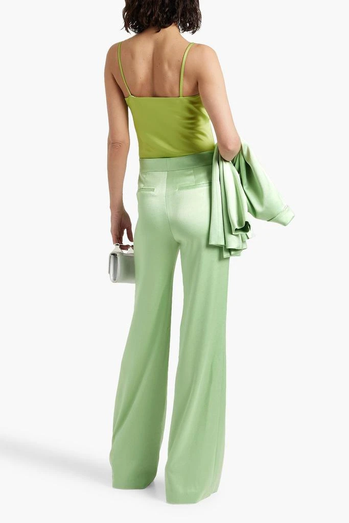 Alice + Olivia Deanna satin-crepe bootcut pants 3
