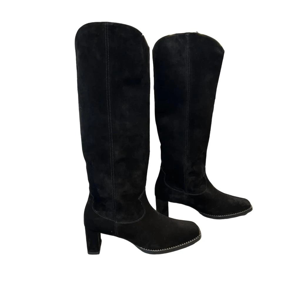 Freda Salvador Women's Angie Tall Western Boot In Black Suede 1