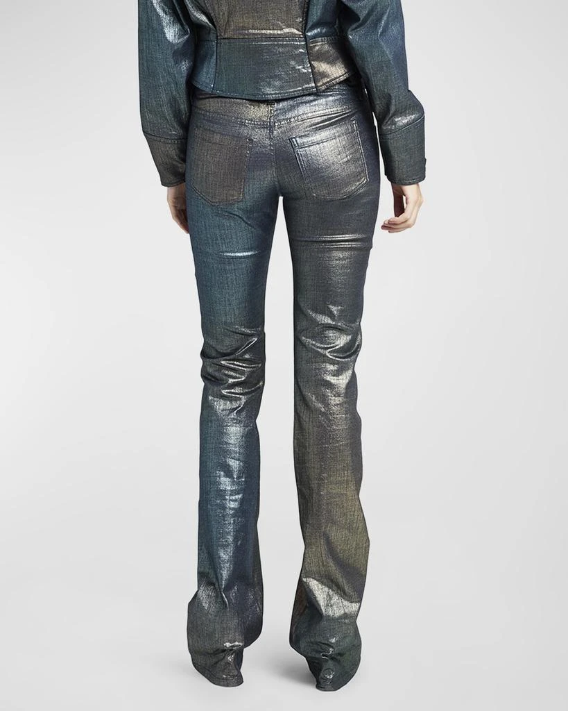 Alberta Ferretti Denim Effect Bootcut Trousers 6